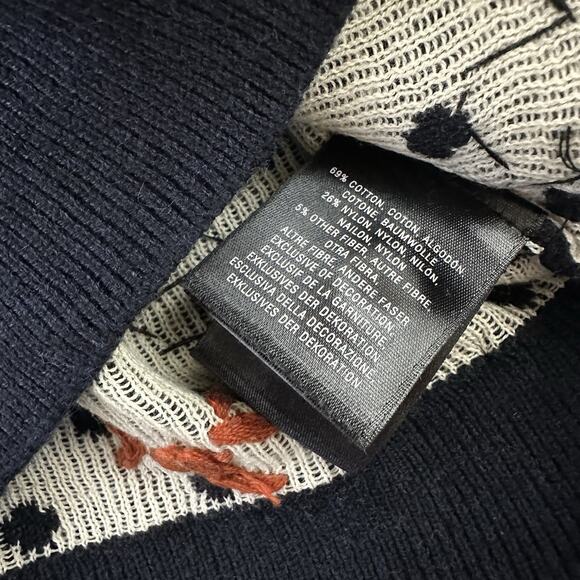 Charlie Robin Anthropologie Chicken Cardigan Sweater Size XS Blue Polka Dot - Picture 7 of 12